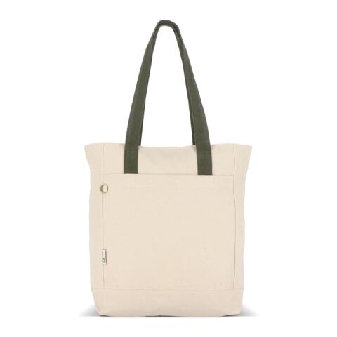 Bolsa carrier Canvas InSideOut Reuuz 33 x 42 x 10 cm Ecru-Verde oliva