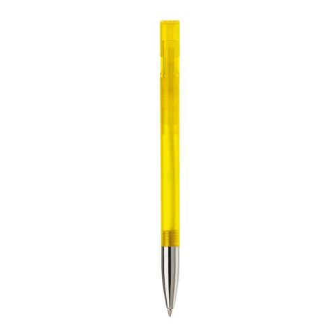 Bolígrafo Nash MT Transparente Amarillo-Amarillo | Tampografía 1 color | on the clip | 30 mm x 5 mm | no disponible