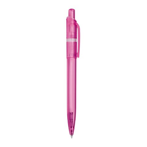 Bolígrafo Ducal Clear transparente Rosa-Rosa | Impresión De Pantalla 1 color | 90 grados del clip | 40 mm x 25 mm | no disponible