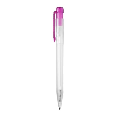 Bolígrafo Ingeo TM Pen Clear transparente Rosa | Impresión De Pantalla 1 color | 180 grados del clip | 45 mm x 25 mm | no disponible