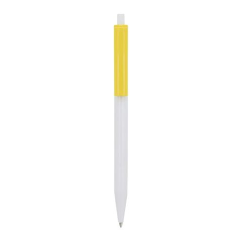 Bolígrafo Kuma color opaco Blanco-Amarillo | Impresión De Pantalla 1 color | en el cuerpo alineado con el clip | 45 mm x 25 mm | no disponible
