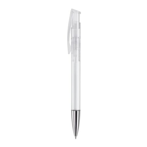 Bolígrafo Avalon transparente punta de metal Blanco-Blanco