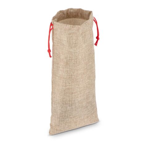 Estuche de vino estilo yute 14x34cm Natural | sin montaje de publicidad | no disponible | no disponible