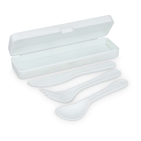 Juego de cubiertos PP Blanco
