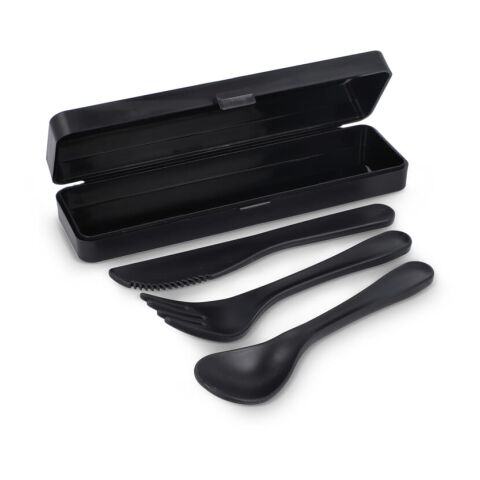 Juego de cubiertos PP negro | sin montaje de publicidad | no disponible | no disponible