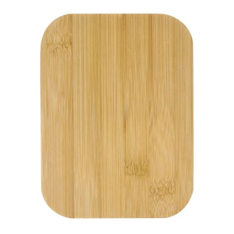 Fiambrera de acero inoxidable con tapa de bambú Plata | sin montaje de publicidad | no disponible | no disponible