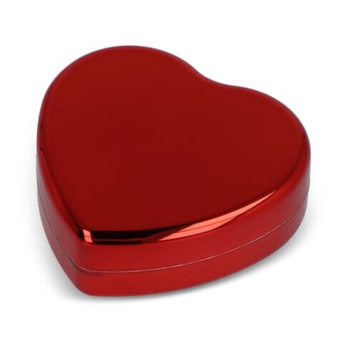 Bálsamo labial metálico plano en forma de corazón Rojo / Blanco