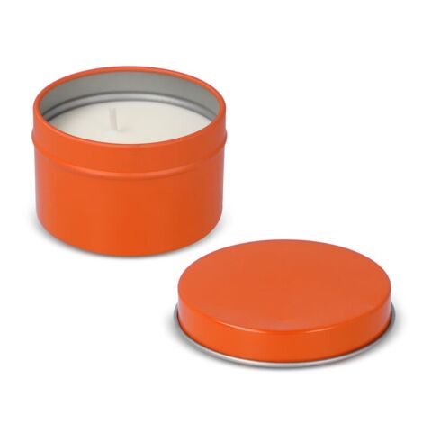 Vela con aroma a plantas Kirtan en lata grande reciclada Naranja | sin montaje de publicidad | no disponible | no disponible