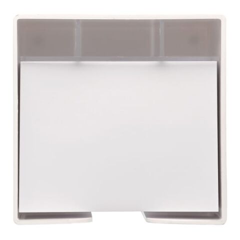 Bloque de notas 10x10x10cm FSC en caja de cubo con compartimentos para artículos Blanco | sin montaje de publicidad | no disponible | no disponible | no disponible