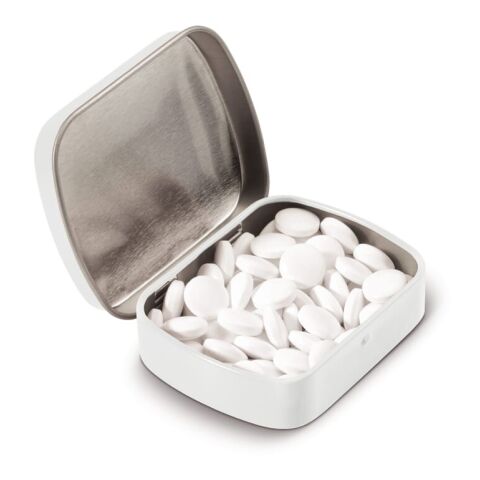 Caja cuadrada de caramelos de menta  Blanco | sin montaje de publicidad | no disponible | no disponible | no disponible