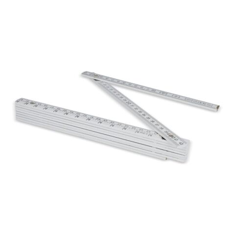 Regla plegable de madera 2m Fabricada en la UE Blanco | sin montaje de publicidad | no disponible | no disponible | no disponible