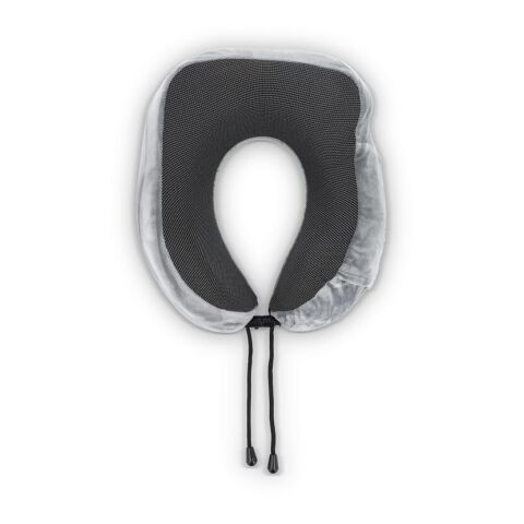 Almohada de viaje contorneada de espuma viscoelástica con funda de EVA Gris | sin montaje de publicidad | no disponible | no disponible