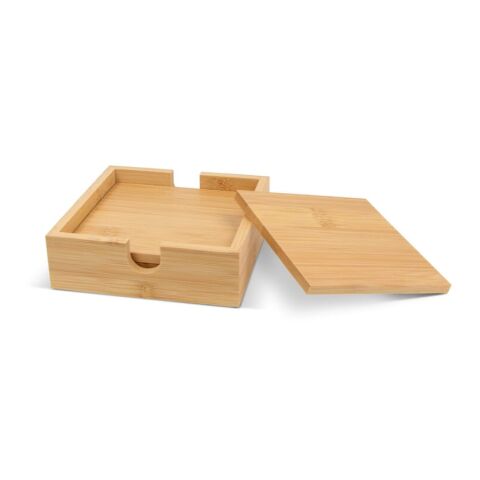 Juego de posavasos de bambú (4 piezas) Natural | sin montaje de publicidad | no disponible | no disponible | no disponible