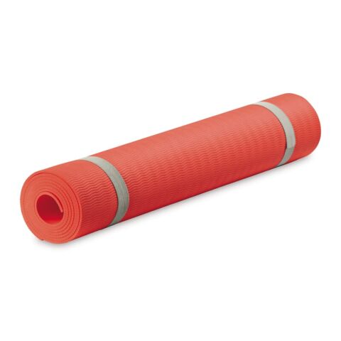 Esterilla de Fitness-yoga con bolsa. Rojo / Blanco