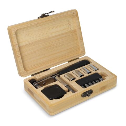 Juego de 13 herramientas en caja de bambú FSC Natural | sin montaje de publicidad | no disponible | no disponible