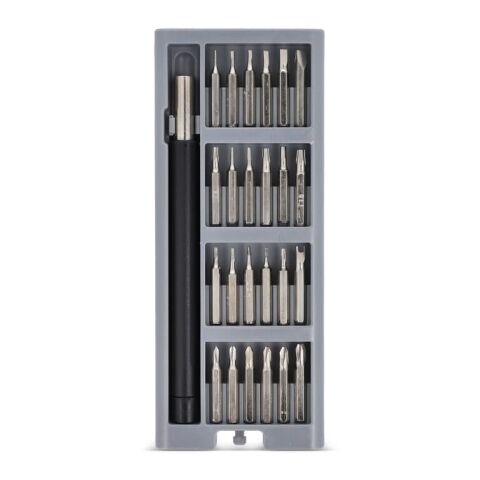 Juego de destornilladores de precisión 24 en 1 con organizador Gris | sin montaje de publicidad | no disponible | no disponible