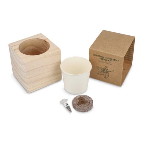 Juego de maceteros de madera FSC – Menta Natural | sin montaje de publicidad | no disponible | no disponible