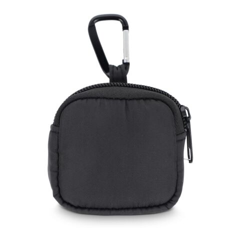 Estuche para auriculares de nailon 6,5 x 6 cm negro | sin montaje de publicidad | no disponible | no disponible