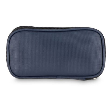 Bolsa organizadora Kyra 210D recubierta de PU rPET 20 x 11,5 x 2 cm Azúl oscuro | sin montaje de publicidad | no disponible | no disponible