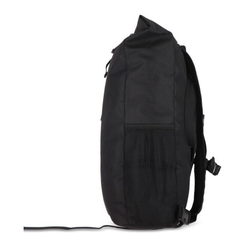 R-PET 600D Rolltop Fahrrad-Rucksack 20L Negro | sin montaje de publicidad | no disponible | no disponible