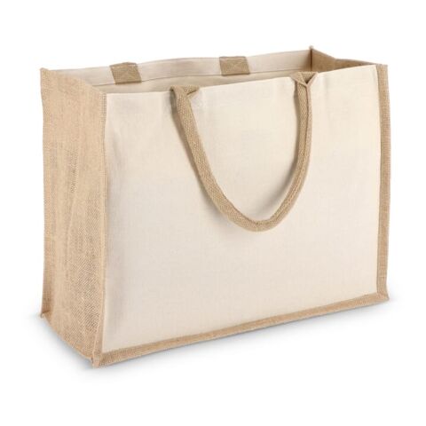 Bolsa de yute-algodón OEKO-TEX® 42,5 x 19 x 32 cm 320 g/m². Beige | sin montaje de publicidad | no disponible | no disponible