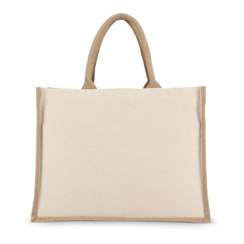 Bolsa de yute-algodón OEKO-TEX® 42,5 x 19 x 32 cm 320 g/m². Beige