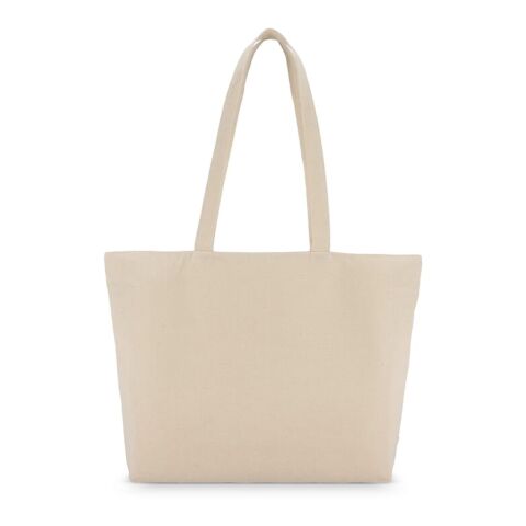Bolsa Tote de algodón con cremallera OEKO-TEX® 47 x 11 x 35 cm 320 g/m². Ecru