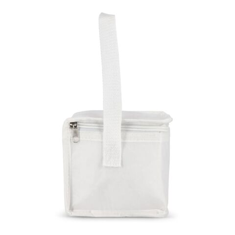 R-PET 6 Bolsa nevera para latas no tejida 20x 13 x 12,5 cm 75 g/m². Blanco | sin montaje de publicidad | no disponible | no disponible
