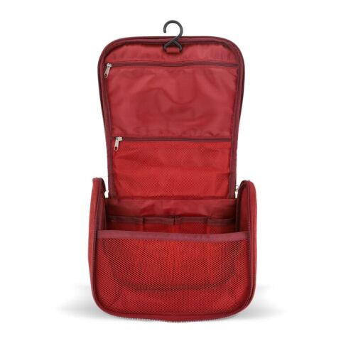 Neceser de viaje Kora de rPET 300D rojo oscuro | sin montaje de publicidad | no disponible | no disponible