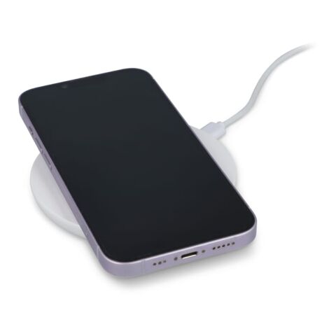 Cargador rápido inalámbrico de 15 W con indicador LED Blanco | sin montaje de publicidad | no disponible | no disponible