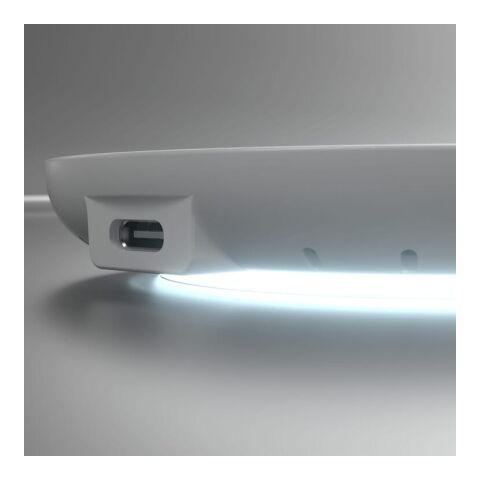 Cargador rápido inalámbrico de 15 W con indicador LED Blanco | sin montaje de publicidad | no disponible | no disponible