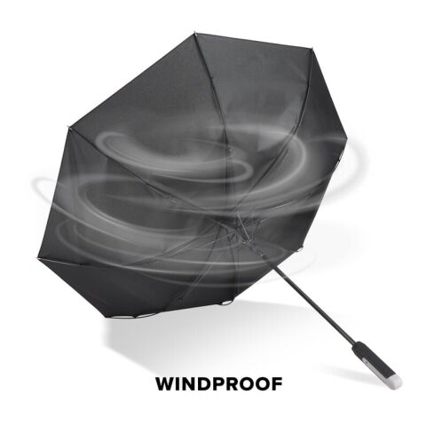 Emerantia 190T Pongee 23" Stick umbrella Auto open Negro