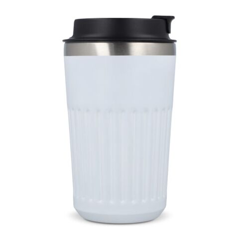 Termo de acero inoxidable reciclado para café para llevar, 400 ml. Blanco