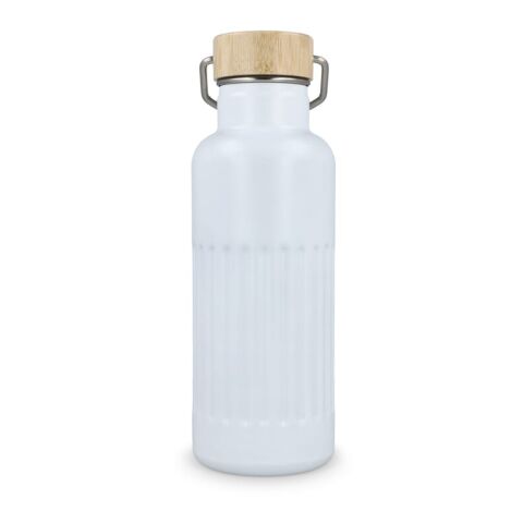 Botella térmica de acero inoxidable reciclado, 500 ml Blanco | sin montaje de publicidad | no disponible | no disponible