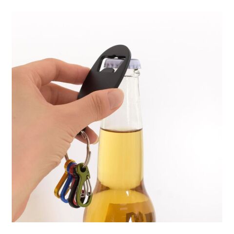Llavero abrebotellas Negro | sin montaje de publicidad | no disponible | no disponible