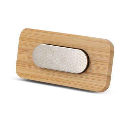 Placa de identificación de bambú con imán Natural | sin montaje de publicidad | no disponible | no disponible | no disponible