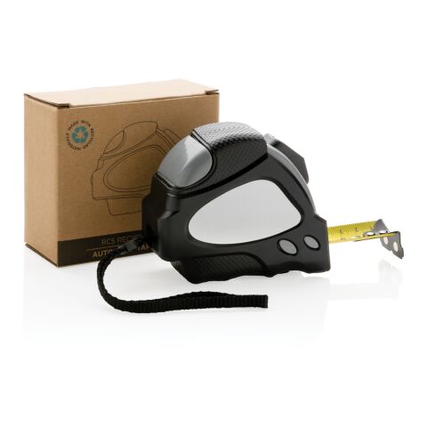 Flexómetro auto stop RCS plástico reciclado 8M/25mm negro | sin montaje de publicidad | no disponible | no disponible