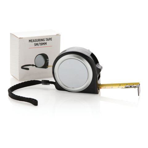 Flexómetro 5m/19mm negro | sin montaje de publicidad | no disponible | no disponible