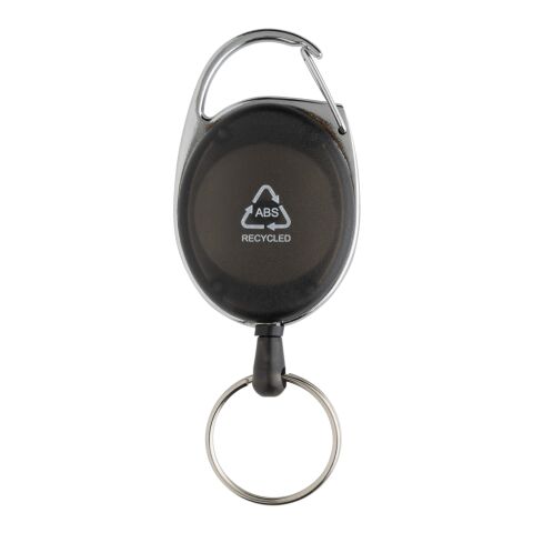 Llavero con clip alargable de ABS reciclado RCS negro | sin montaje de publicidad | no disponible | no disponible