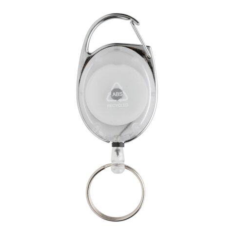 Llavero con clip alargable de ABS reciclado RCS blanco | sin montaje de publicidad | no disponible | no disponible