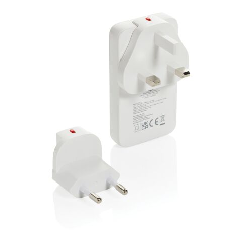 Cargador plano Fluxo RCS 65W GaN y conectores universales Blanco