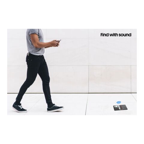 Porta pasaporte Trackmate poliéster RCS con localización negro | sin montaje de publicidad | no disponible | no disponible