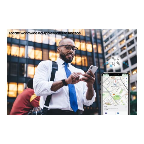 Tarjeta rastreadora recargable ultradelgada plástico Findit blanco | sin montaje de publicidad | no disponible | no disponible