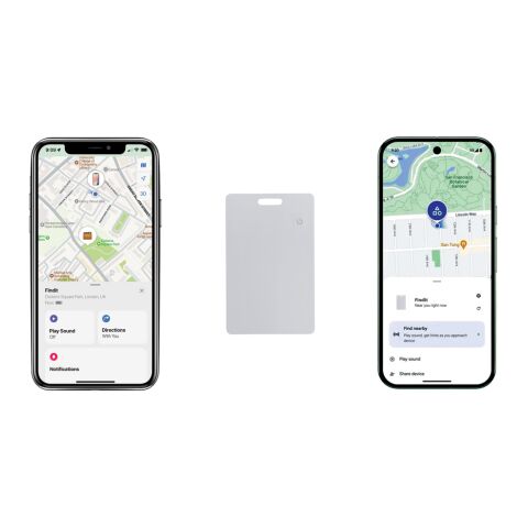 Tarjeta finder ultrafina plástico RCS recargable Findit blanco | sin montaje de publicidad | no disponible | no disponible