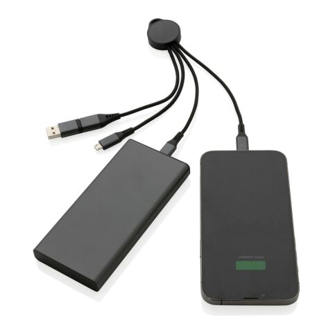 Cable de carga 6 en 1 de aluminio reciclado Terra RCS gris | sin montaje de publicidad | no disponible | no disponible