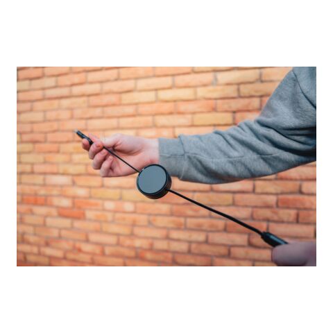 Cable retráctil 6 en 1 de aluminio reciclado Terra RCS gris | sin montaje de publicidad | no disponible | no disponible