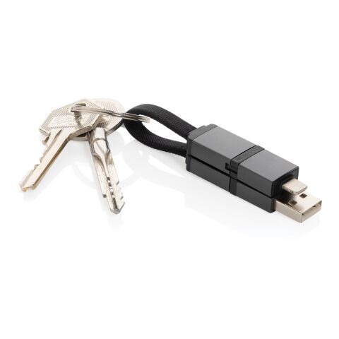 Cable carga rápida 4 en 1 de aluminio reciclado Terra 60W gris | sin montaje de publicidad | no disponible | no disponible