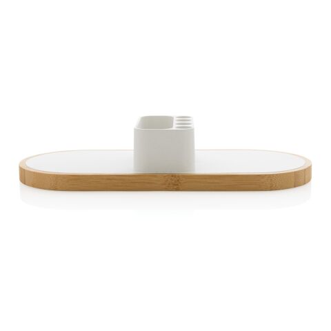 Cargador inalámbrico Ontario FSC®&amp; RCS rplastic 10W blanco | sin montaje de publicidad | no disponible | no disponible