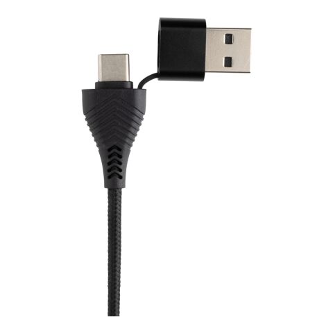 Hub USB Link RCS doble entrada de bambú y plástico reciclado negro | sin montaje de publicidad | no disponible | no disponible