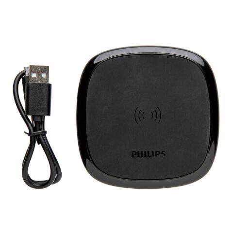 Cargador inalámbrico Philips 10W Qi negro | sin montaje de publicidad | no disponible | no disponible